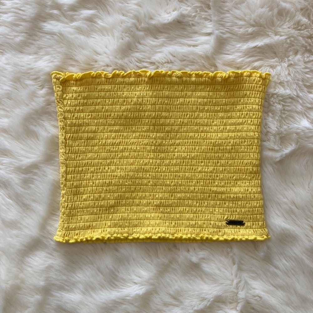 Yellow Hollister Crop Tube Top